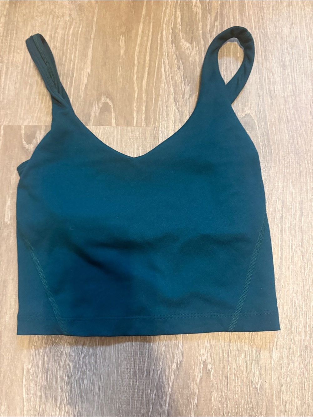 Gilly Hicks Deep Teal Scoop Neck Crop Top